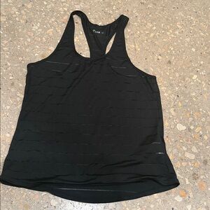 Zyia Black Mesh Racerback Tank Top